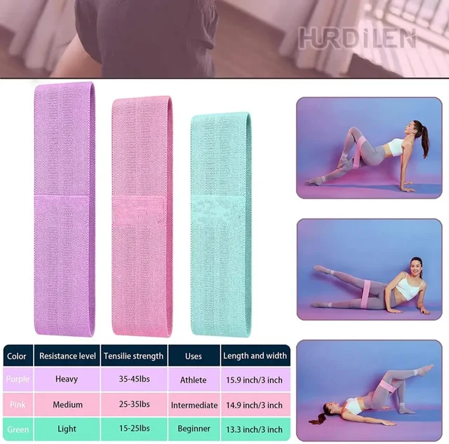 Fabric Elastic Bands Fitness Resistance Bands Yoga Pilates Hip Circle Expander Bands Gym Training Home Workout Equipment 3