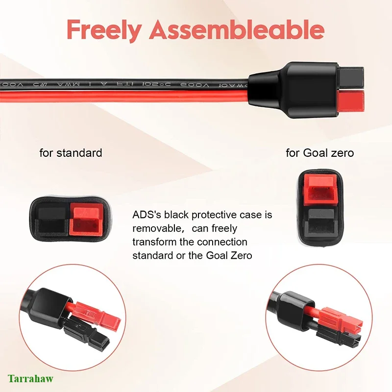 solar panel connector cable XT60 Male to 45A Anderson Plug Cable / XT60 Male to Anderson Solar Power Cord Adapter Cable 12AWG 1M Tinned Copper Power