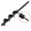 10x57cm Earth Auger Spiral Drill Bit Planter Drill Auger Yard Gardening Bedding Planting Hole Digger Replacement Garden Tools 4