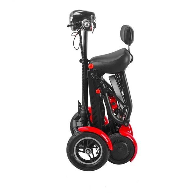 Scooters électriques portables de planche à roulettes électrique à quatre roues 10 pouces 36V Scooter électrique pliable pour les personnes âgées handicapées 1