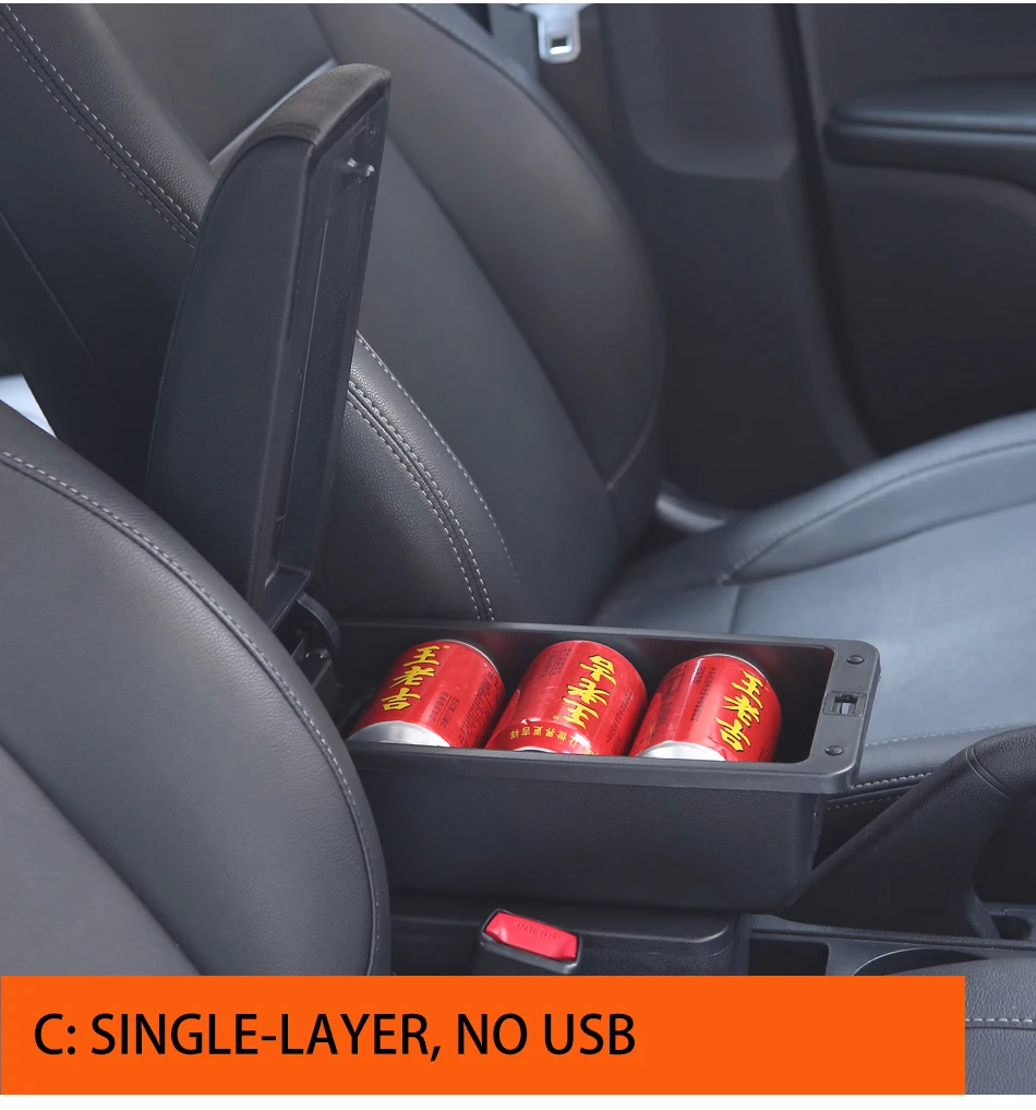 Yksikerroksinen käsinojamalli ilman USB-portteja