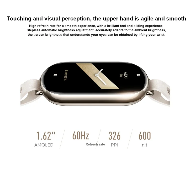 Xiaomi-Bracelet connecté d'origine Mi Band 8, écran AMOLED 1.62 pouces,  moniteur d'activité physique, de fréquence cardiaque et d'oxygène dans le  sang, 60Hz - AliExpress