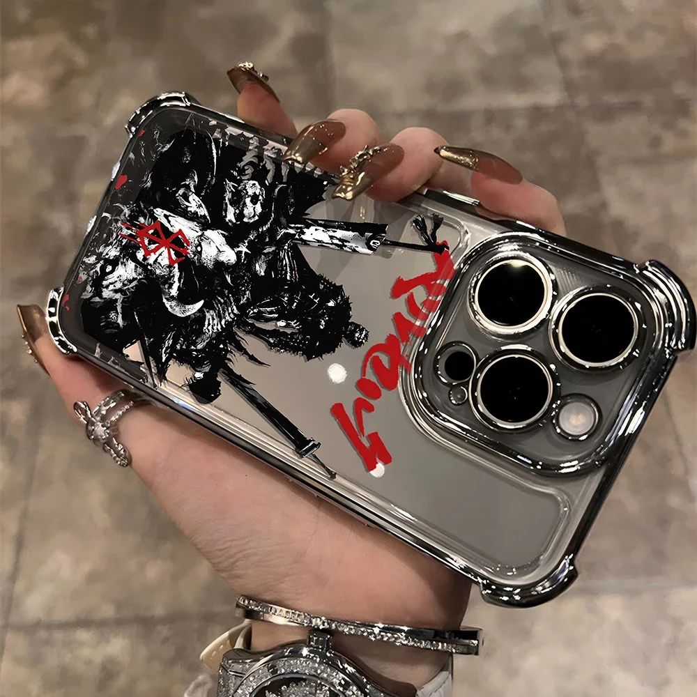 Berserk Guts Hot Blood Anime Plating Anti-Fall Airbag Case