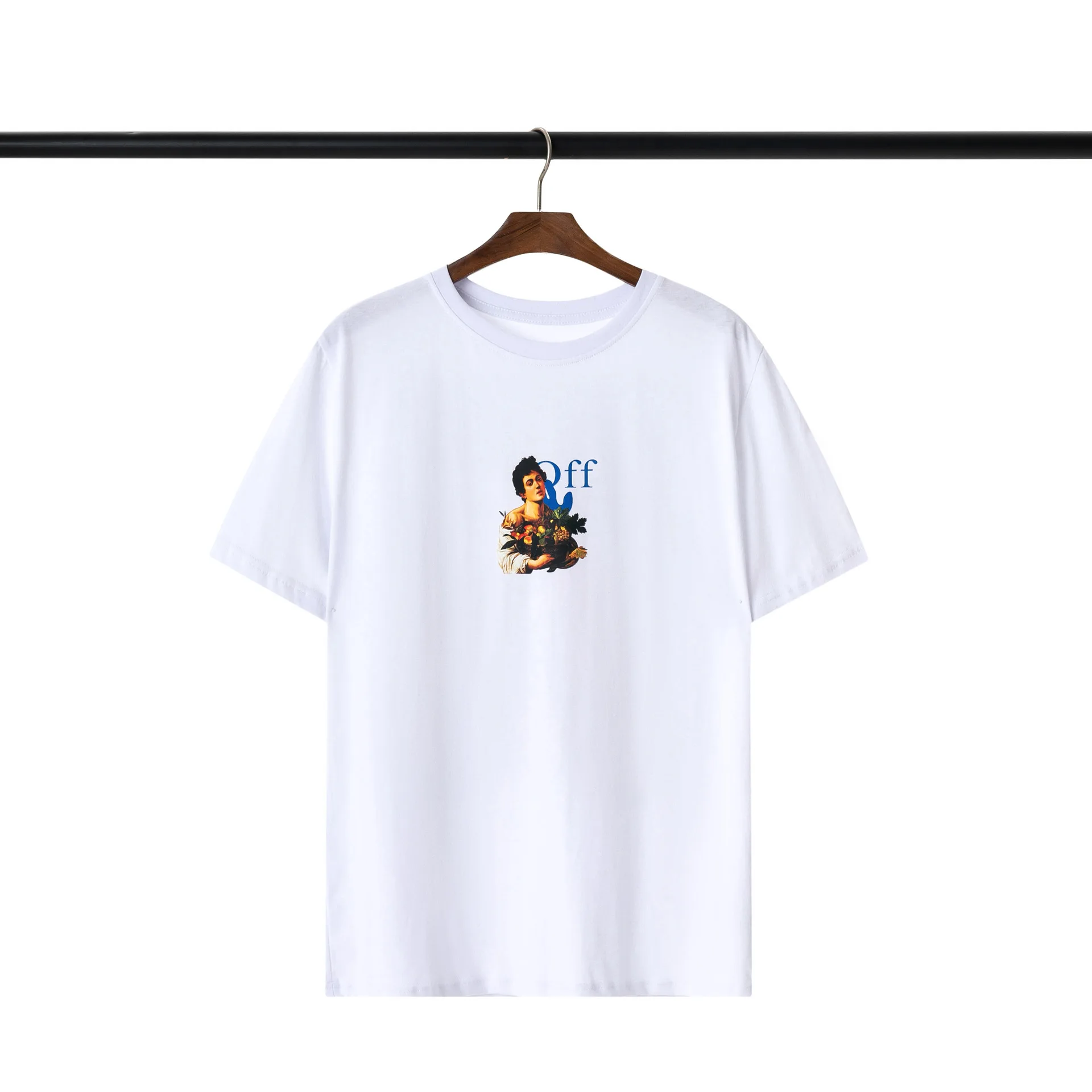 

2024 Spring/Summer New OFF White Woman Poster Portrait Print Short Sleeve Men's and Women's T Shirts