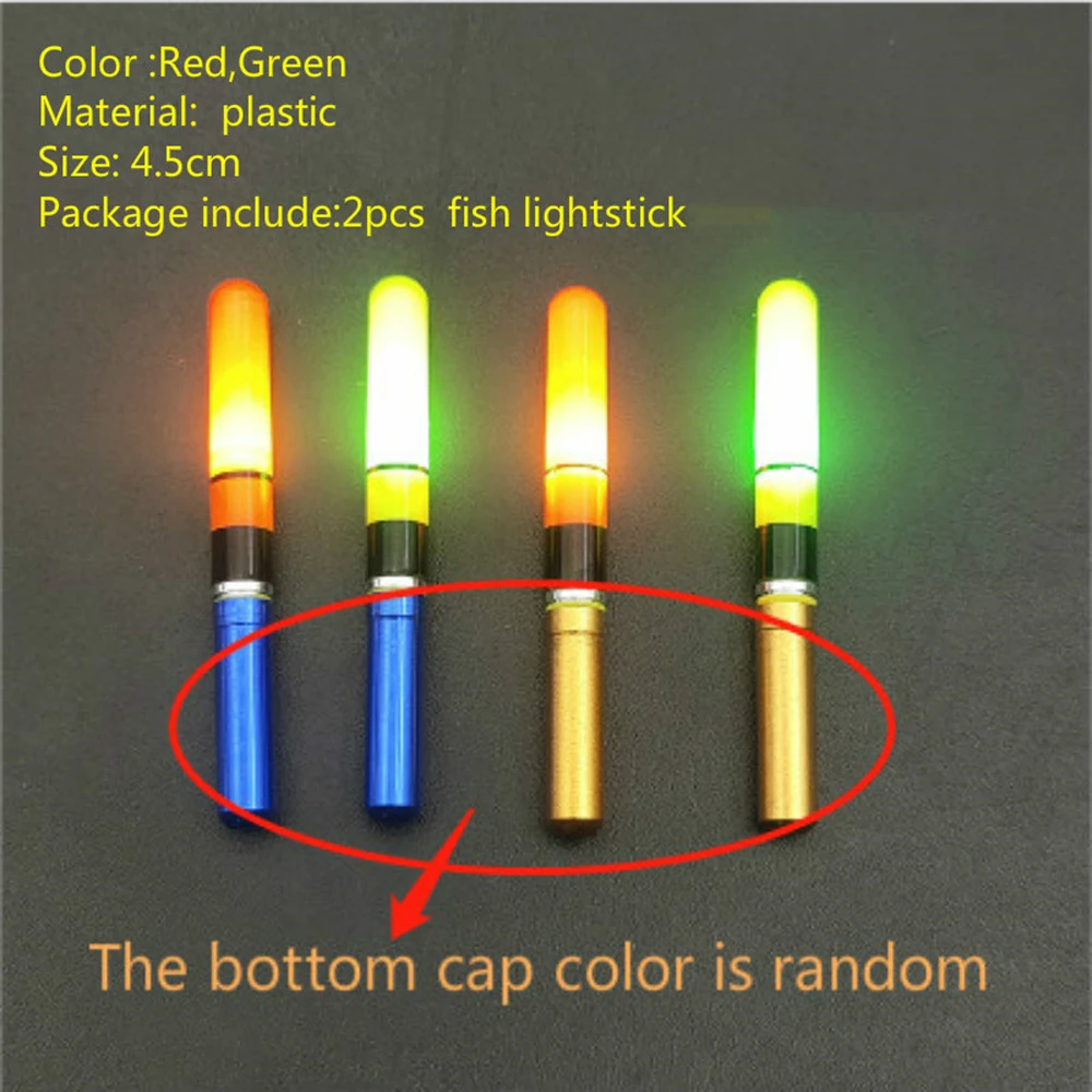 

2PCS LED Light Stick For Fishing Float Tube Night Fishing Tackle Luminous Electronic Float LED Electric Float With Battery