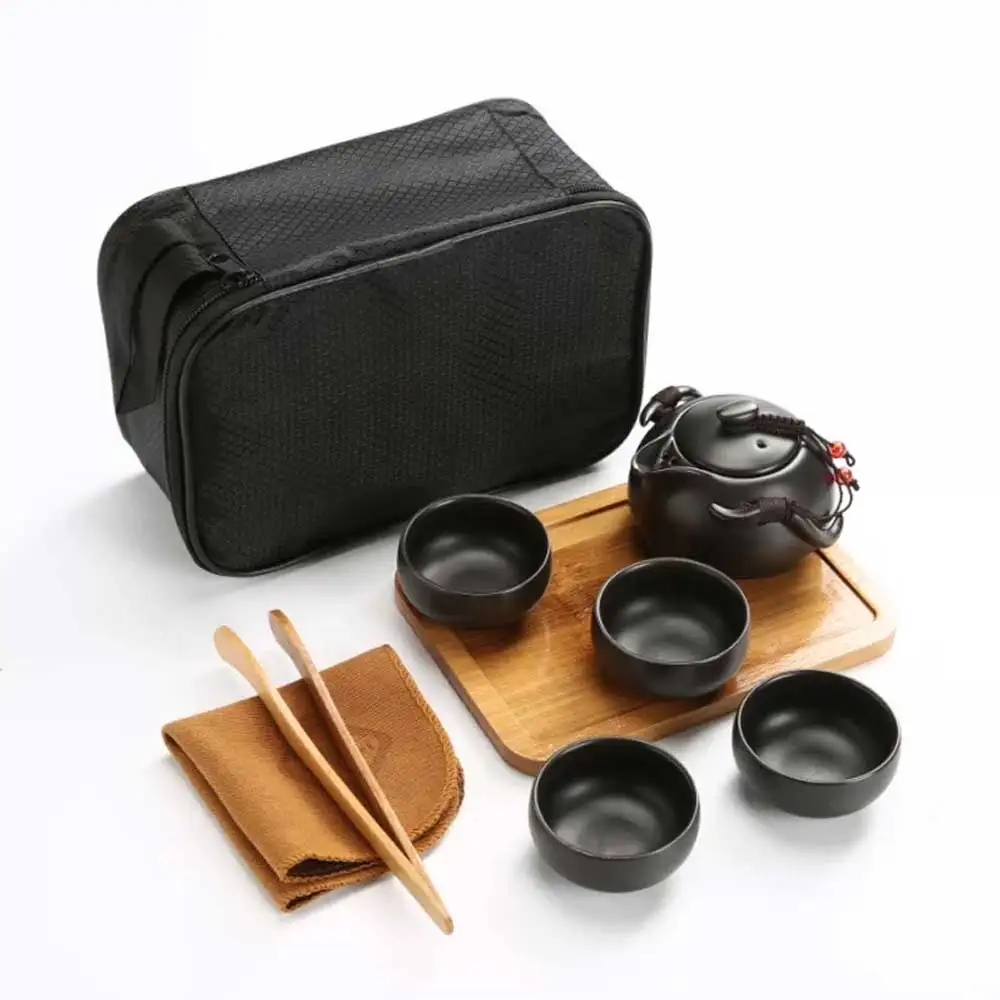 XIUPO Set Da Tè Da Viaggio Kung Fu Set Da Teiera Portatile In Ceramica