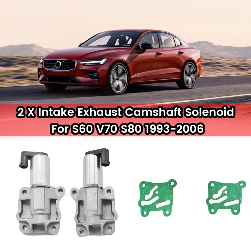 

2 X Intake Exhaust Camshaft Solenoid For Volvo S60 V70 S80 1993-2006 8670421 8670422 36002146 36002686 36002685