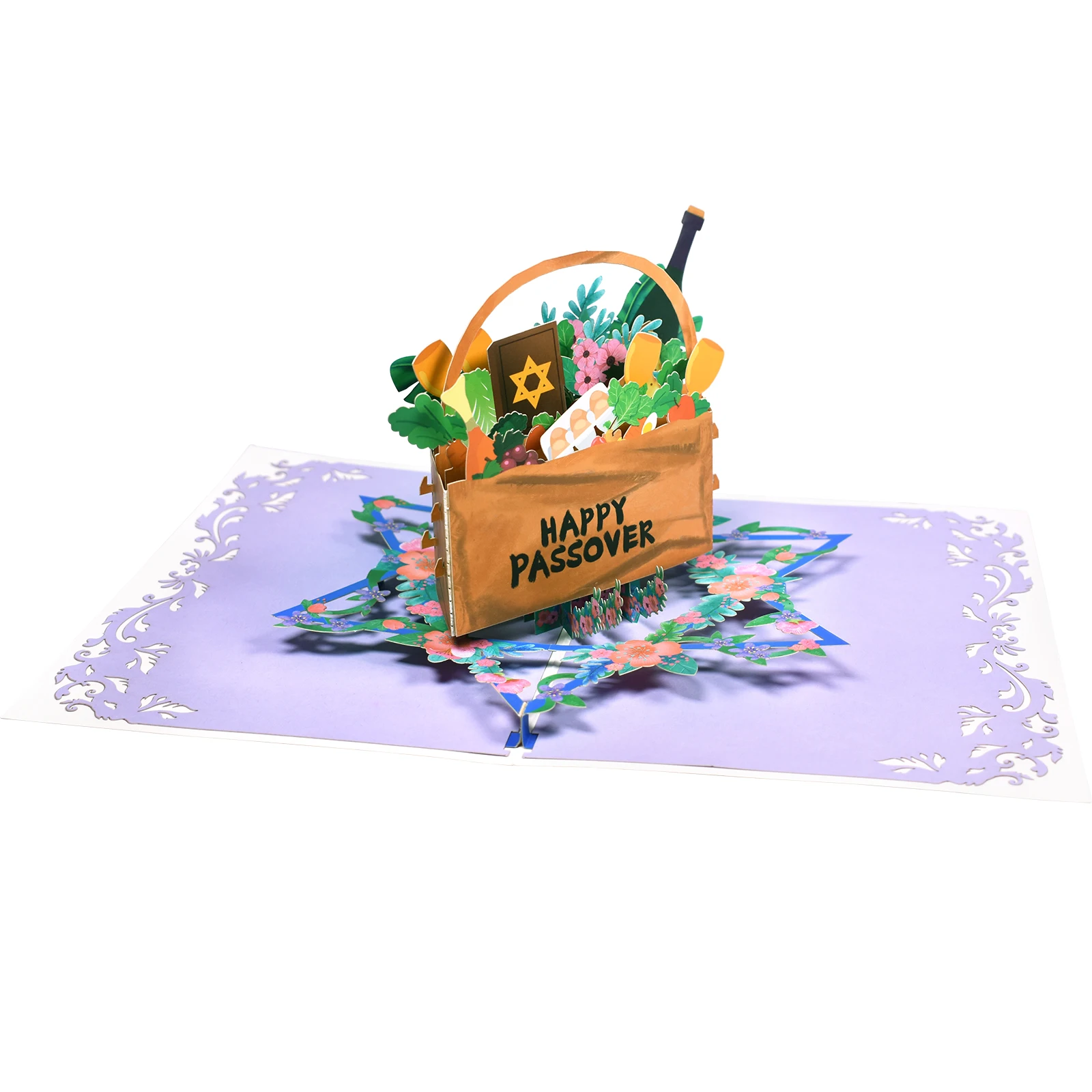 Happy Passover Pop Up Card for Jew Festival Gift 3D Greeting Cards
