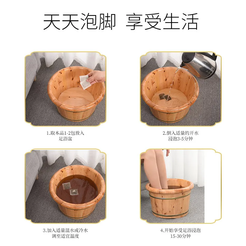 30Pcs/bag Foot Cleansing Soak Gel Natural Herbal Slimming Foot Bath Capsule Shape Up Care Dehumidification Detox Relieve Fatigue