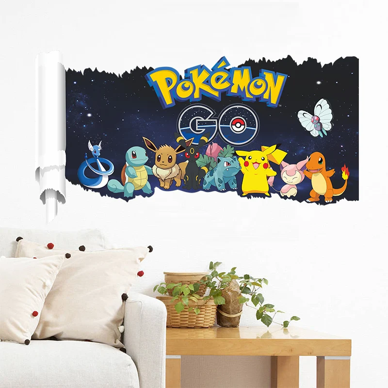 Wall Sticker Cartoon Pok&eacute;mon Pikachu For Kids Room Living Room Bedroom Door