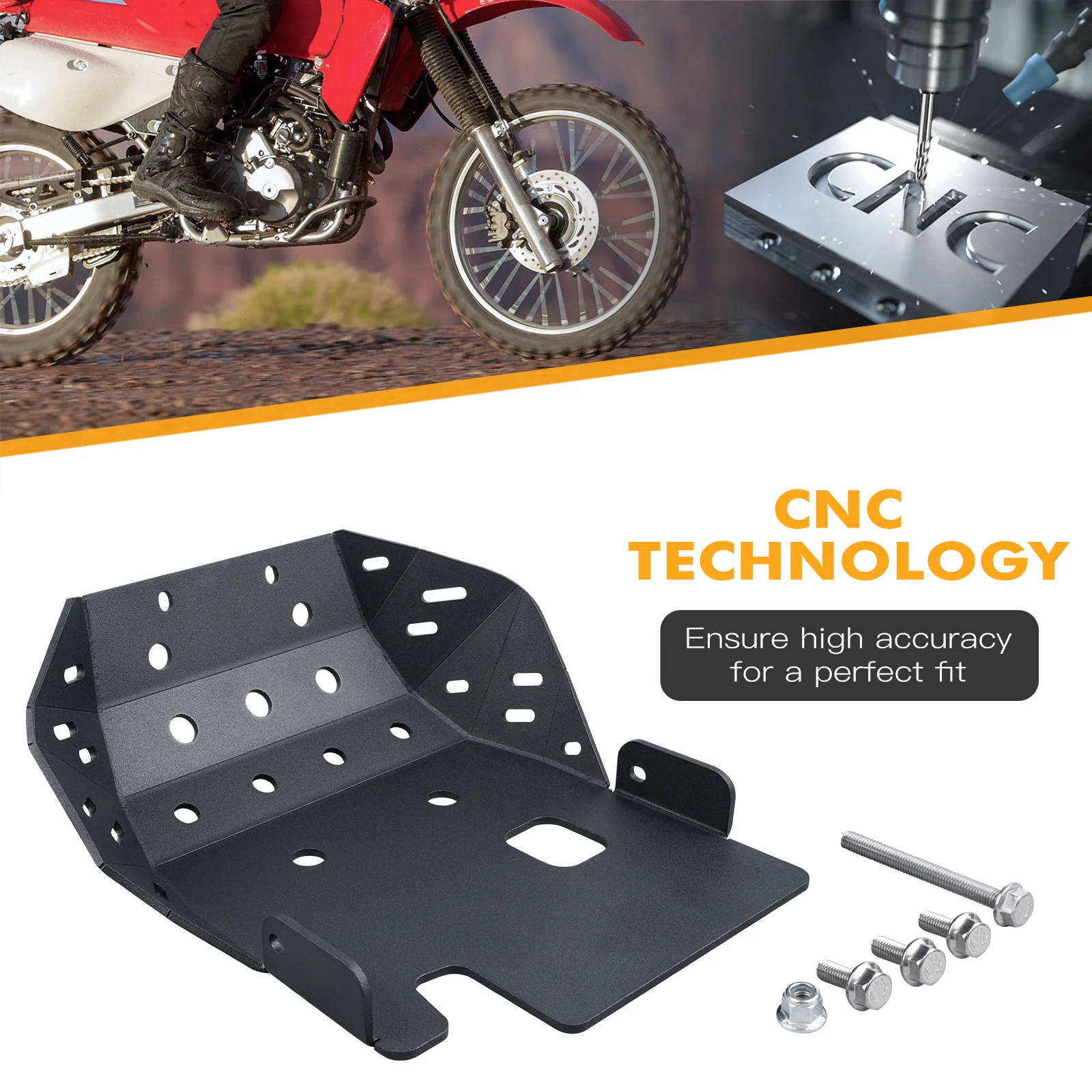 NICECNC Für Honda XR650L XR 650L 650L 1993-2025 Motorrad Unterfahrschutz Motor Unterschutz Schutz Chassis Motor Spritzschutz – Detail 4