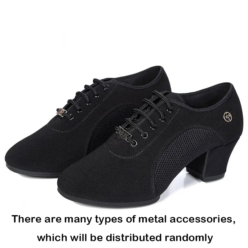 Dance Shoes Woman's Latin Ballroom Dance Shoes Soft Sole Cloth Women Tango Practice Dance Shoes Middle Heel Ladies Non-Slip Sneakers
