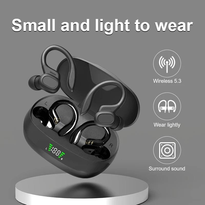 SHUKE Bluetooth Earbuds Wireless Earphones Sport EarHook Headset 9D Hifi Stereo Sound Waterproof Headphones In Ear With Micphone 2