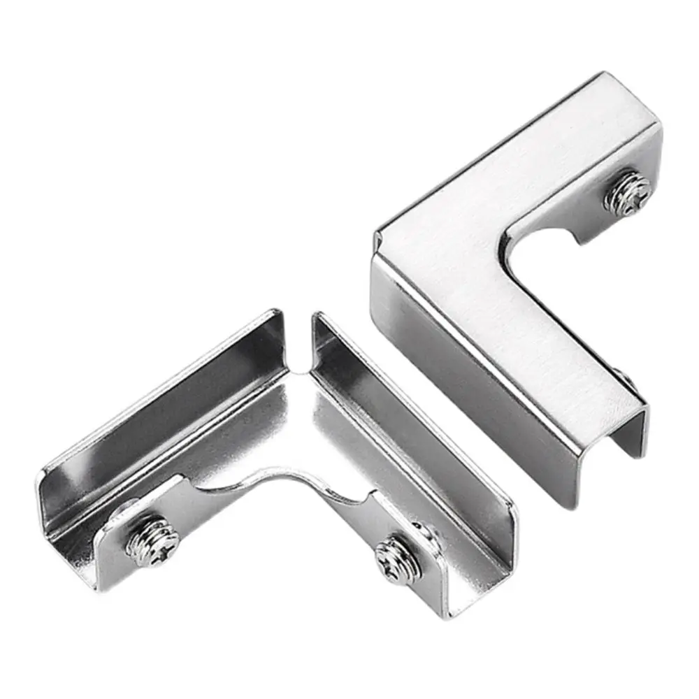Stainless Steel Angle Bracket Angle Bracket Angled Furniture Hardware Angle Connector L-type Stainless steel T-cross Reinforcement Glass Clip Corner Guard Fixing Clip Angle Corner Code