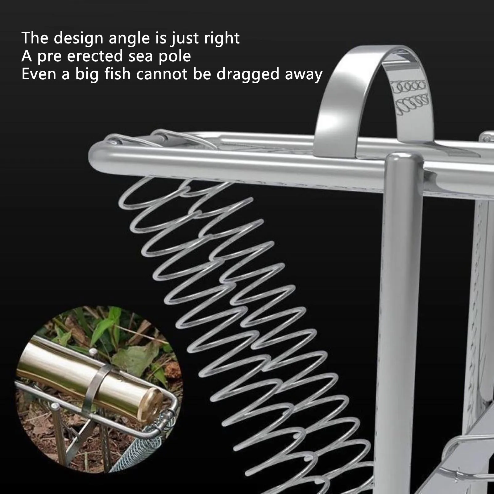 Automatic Spring Fishing Rod Holder Rust-Proof Abrasive Resistance Material Suitable All Types Fishing Rods fishing rod holder,fishing rod bracket,fishing rod support,fishing rod rest