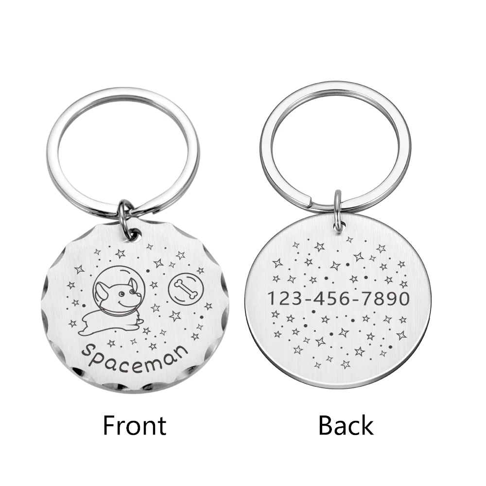 Pets Dogs Accessories Dog Medal with Engraving Name Plate for Dogs Cat Anti-lost ID Tags Personalized Pet Cats Puppy Collar Tags 