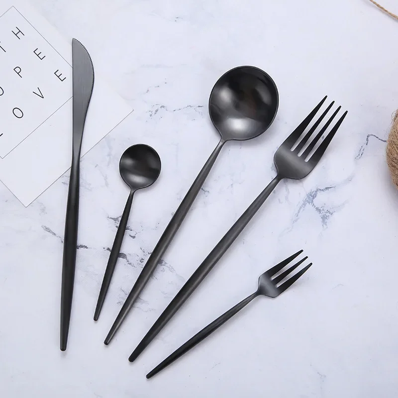 Matte Black Stainless Steel Flatware 2
