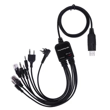 

8 in 1 USB Programming Cable PTT Walkie Talkie Program Wire Lines for Baofeng Motorola AXU4100 AXV5100 Kenwood TYT QYT Radio