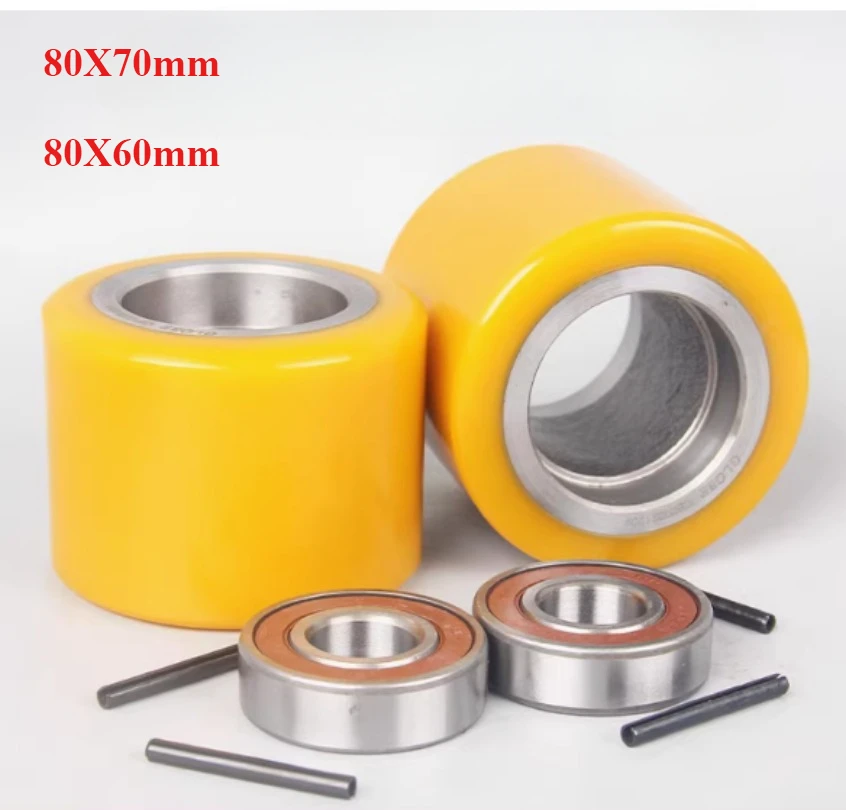 forklift parts 80*70MM 80*60MM PU load wheel For Nobelift/Xilin/BYT/Heli forklift pallet truck