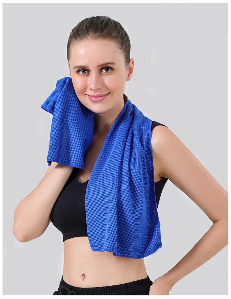 Portable Mini Silica Gel Set Cold Towel Fitness Running 100% Polyester Fiber Outdoor Cooling Cool Towel Speed Dry Towel images - 6