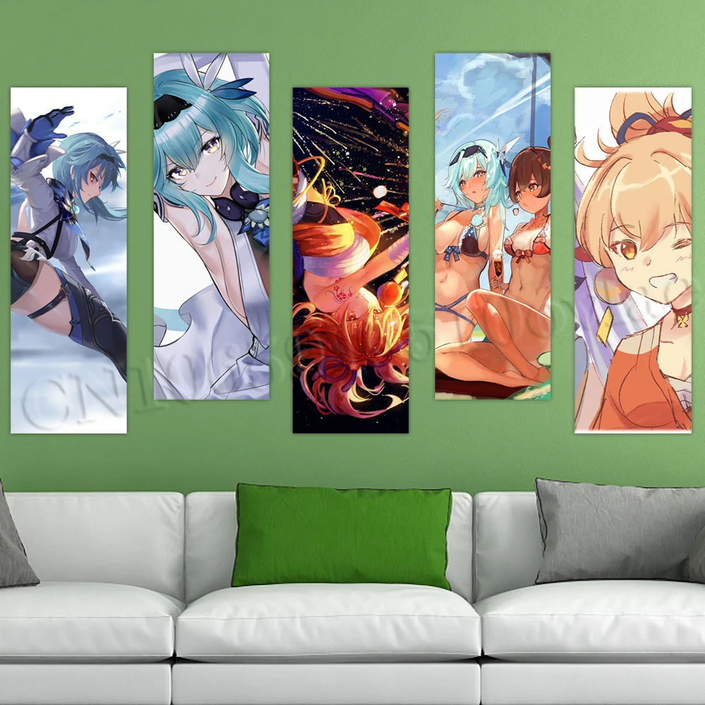 

Genshin Impact Wall Art Wallpaper Self-adhesive PVC Pictures Game Home Decor DIY Mural Painting Print Poster Living Room Cuadros