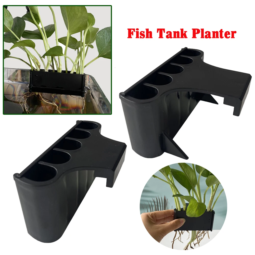 Fish Tank Ornaments Fish Tank Decorations Aquarium Ornaments Aquarium Planter Integrated Hook Fish Tank Potted Live Aquarium Plants Plant Basket Fish Tank Decorations