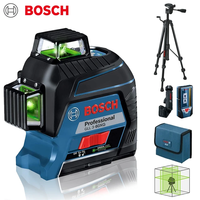 Bosch Professional Laser Level Machine Gll3-60XG 3D12 Line Nivel Laser High  Power Green Self-Leveling Cross Laser Level 360 - AliExpress