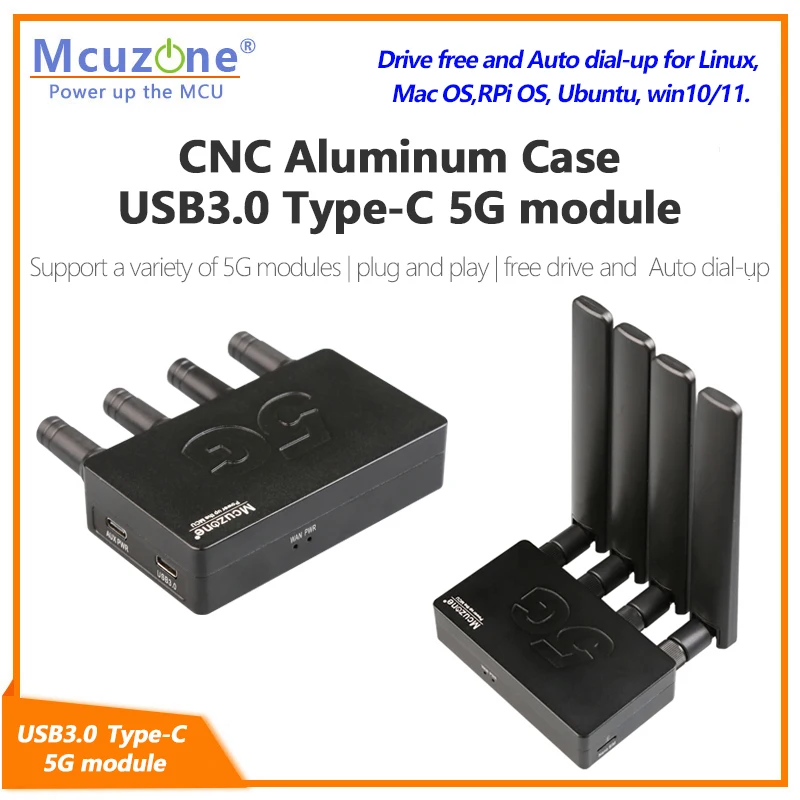 Tipo-c Cnc Metal Case Module Usb3.0 5g Plug And Play para X86 Mac Osrpi os Ubuntu Windows 10 11rm520n-glfm160-eau Modelo Mr5u3c