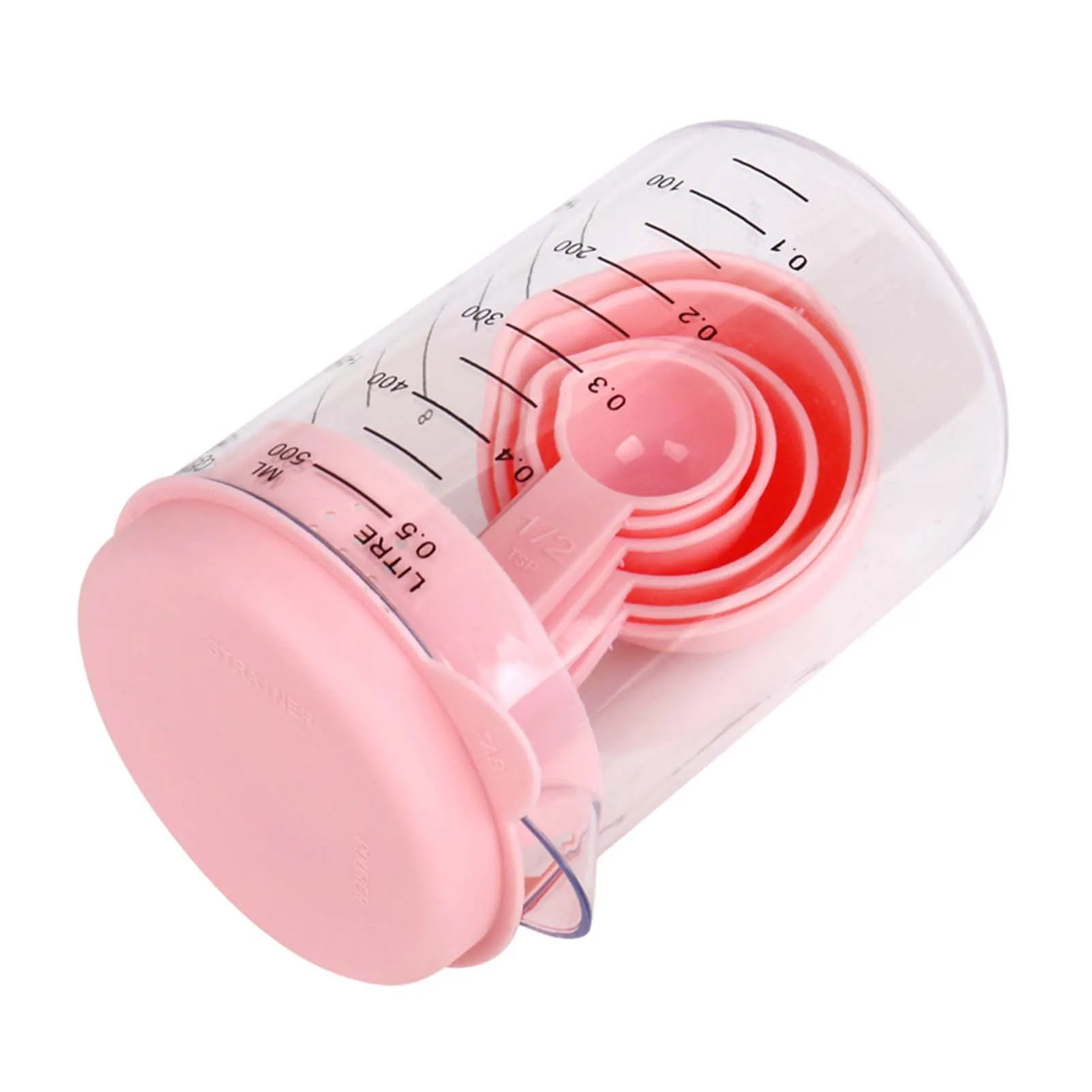 

Пластиковые мерные чашки с ложками, точный и четкий набор для измерения шкалы, подходит для поваров, подарки для мам