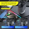 4 in 1 Car Charger 120W Retractable PD Type C Cable Fast Charging Car Cigarette Lighter Adapter For iPhone Samsung Xiaomi Huawei 5