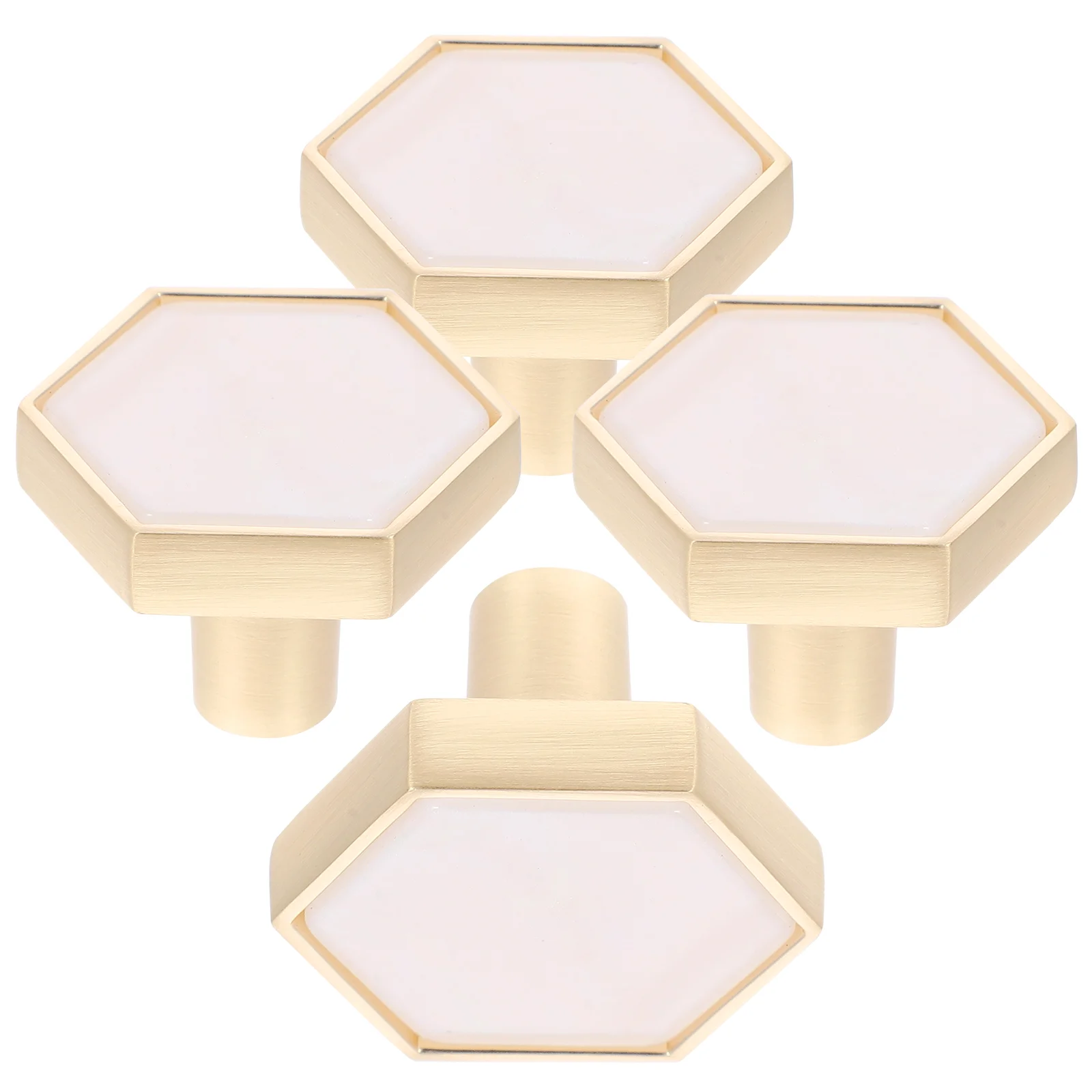 

4 Pcs Brass Drawer Handle Knobs Kitchen Cabinet Handles for Cabinets Drawers Pulls Dresser Resin