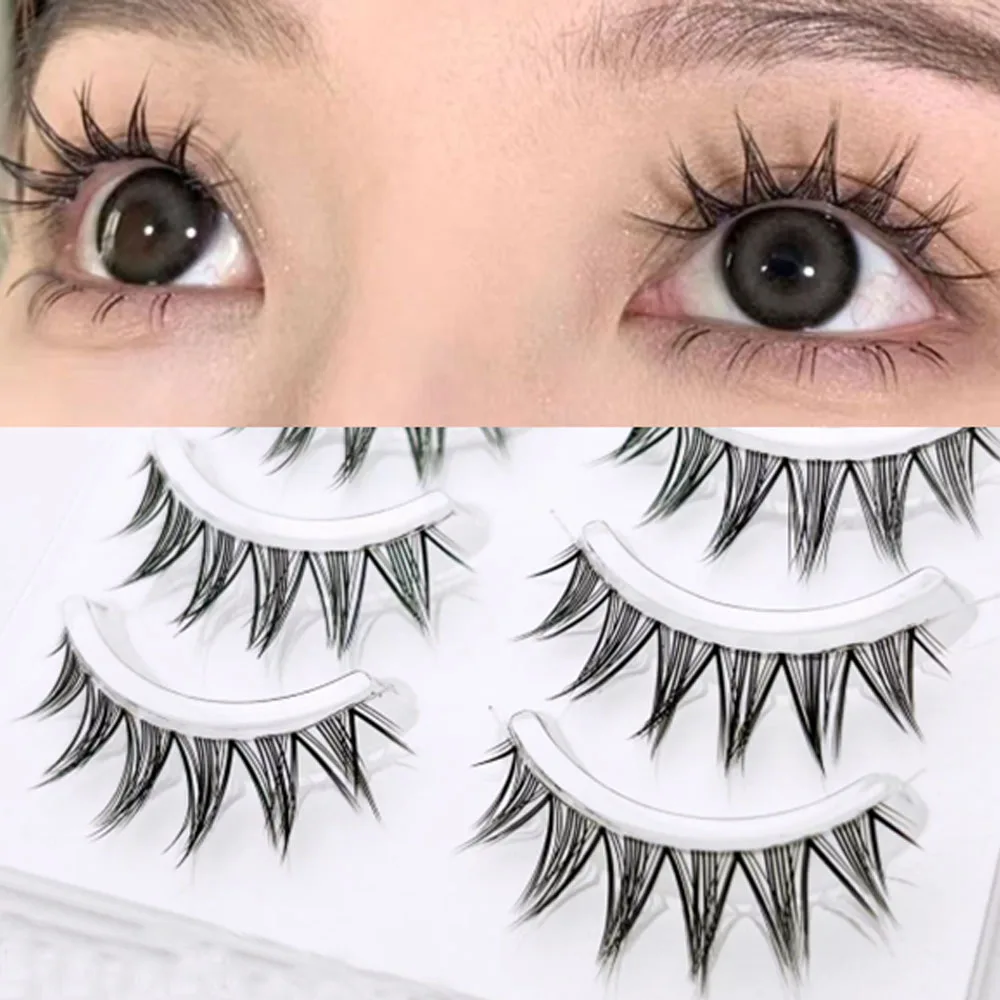 

Сегментированные ресницы Manga Lashes 3D Прозрачные Ленточные ресницы натуральный вид Висячие норковые ресницы пушистые ресницы кошачий глаз Индивидуальные ресницы
