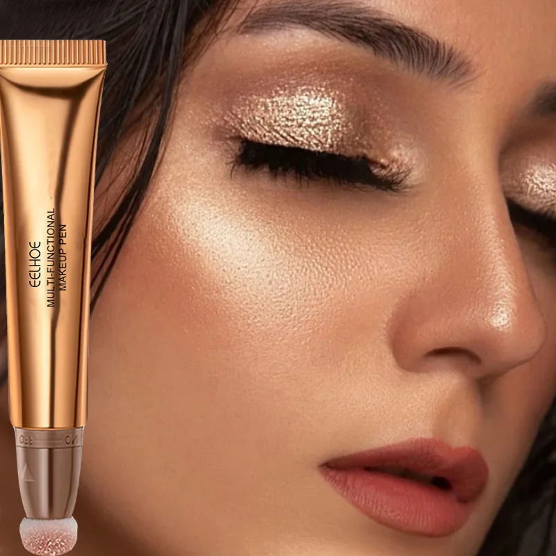 

6 Colors Liquid Highlighter Blusher Makeup Cream Silky Moisturizing Natural Brighten Cheek Multi-use Face Contouring Cosmetic