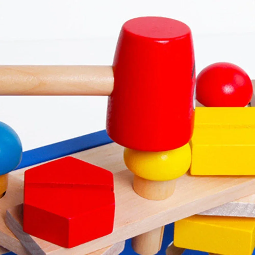 재미있는 어린이 수리 도구 키트 귀여운 나무 팬더 수리 놀이 장난감 다채로운 너트 제거 도구 케이스 어린이 학습 교육 완구