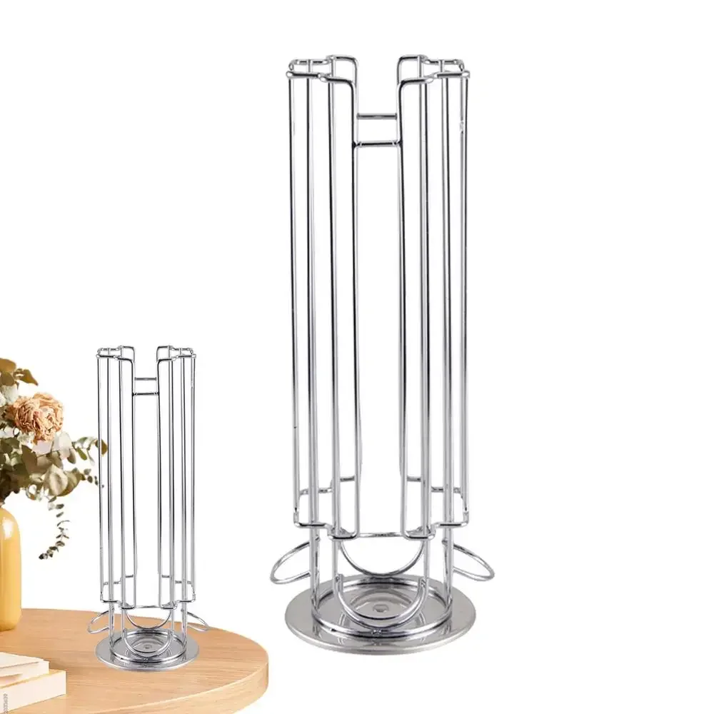 Description Picture 2 of itemMetal Coffee Pods Holder Tower Chrome Plating Stand Coffee Tamper Capsules Storage Rack for 24pcs Dolce Gusto Coffee Capsule