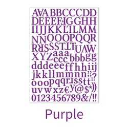 Vibrant Alphabet & Number Stickers for Creative Journaling and Crafting (Purple)