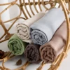 Kangobaby #My Soft Life# Solid Color Bamboo Cotton Baby Muslin Swaddle Blanket Newborn Bath Towel Infant Quilt Size 120x110cm 1