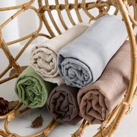 Kangobaby #My Soft Life# Solid Color Bamboo Cotton Baby Muslin Swaddle Blanket Newborn Bath Towel Infant Quilt Size 120x110cm 1