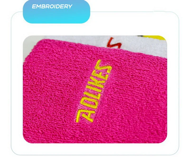 1 Paar 4.3 × 3,1 Zoll Baumwolle Tennis Armband Sport Laufen Fitness studio Yoga Handgelenk Schweiß band Fitness Volleyball Basketball Handgelenk Manschette Wrap für Männer Frauen – Detail 3
