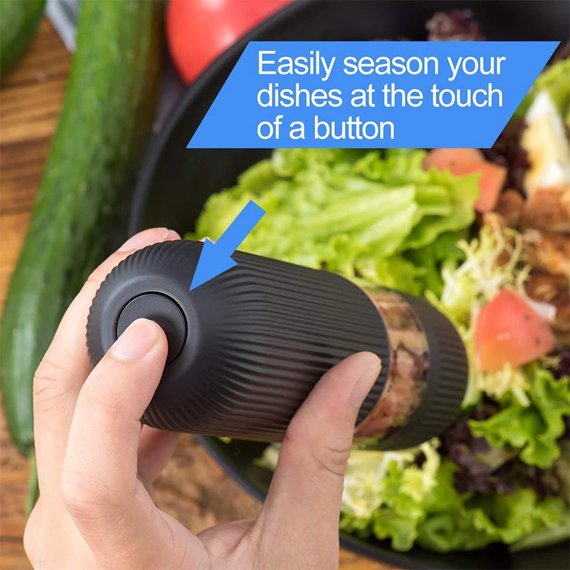 Electric Automatic Mill Pepper And Salt Grinder With LED Light Adjustable Coarseness Spice Grinder Kitchen Cooking Tool