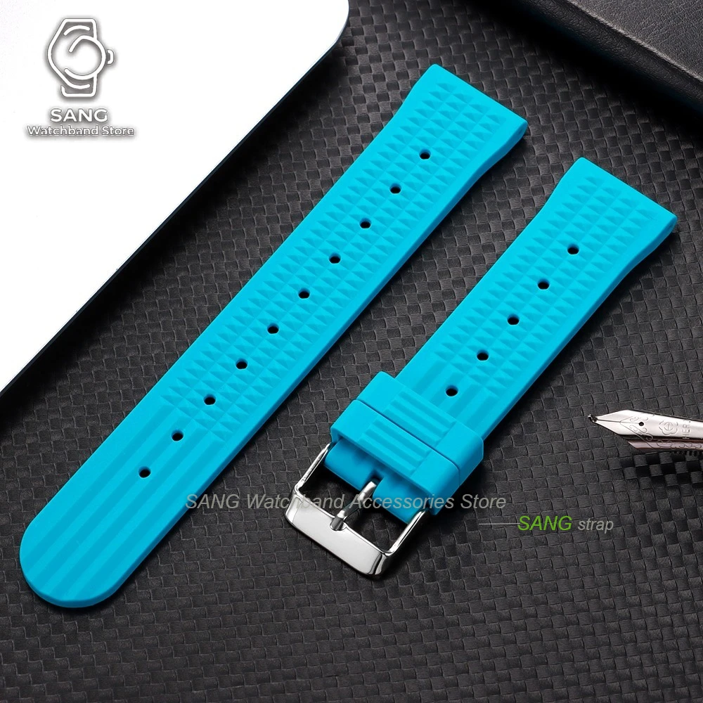 Premium Silicone Waterproof Watch Strap - Soft Rubber Sport Replacement Wristband