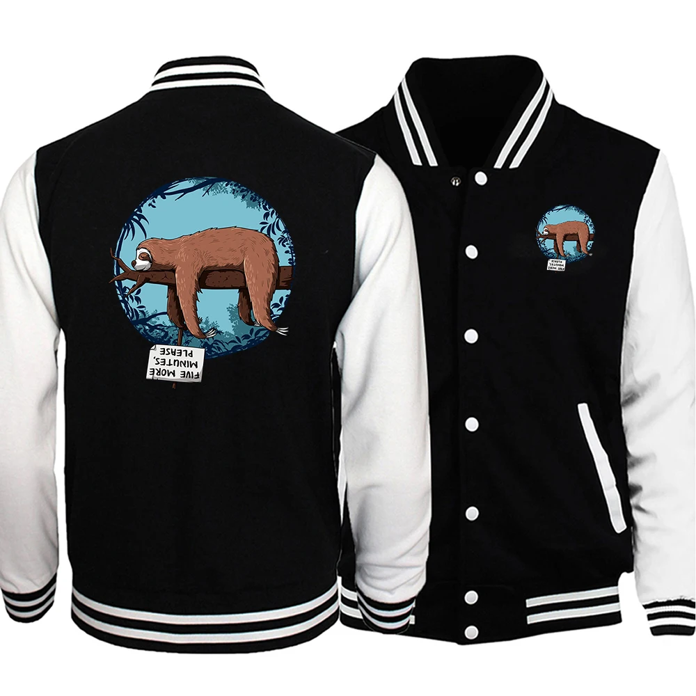 thumbnail image 1 of Traje de béisbol con estampados divertidos de cinco minutos más para hombre, ropa de calle holgada de cómics, camisetas de moda que combinan con todo, ropa de otoño polar para hombre, 1 of 4