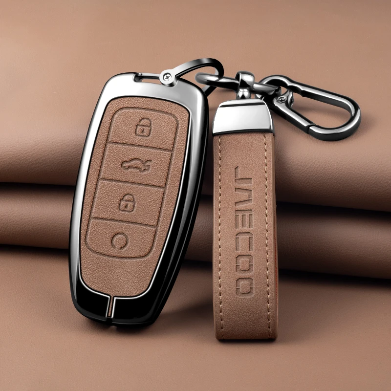 Zinc alloy car remote key cover suitable for Omoda JAECOO J7 J6 J7 J8 Phev Ruigu 9 car keychain accessories