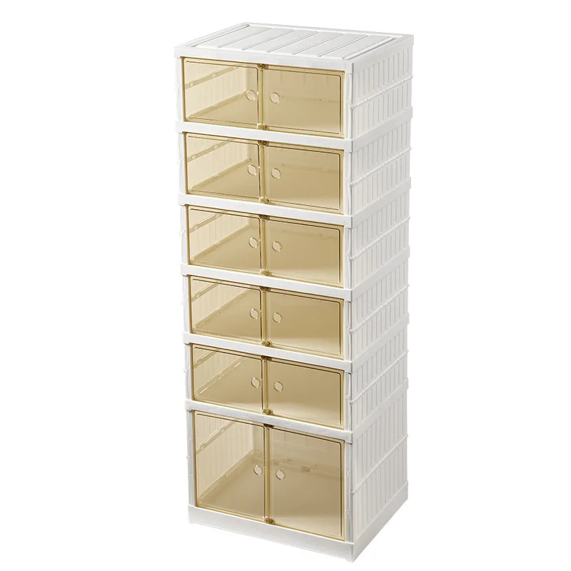 

Installation-free shoe box transparent drawer-type shoe storage box Living room storage shoe cabinet can be moved and folded.