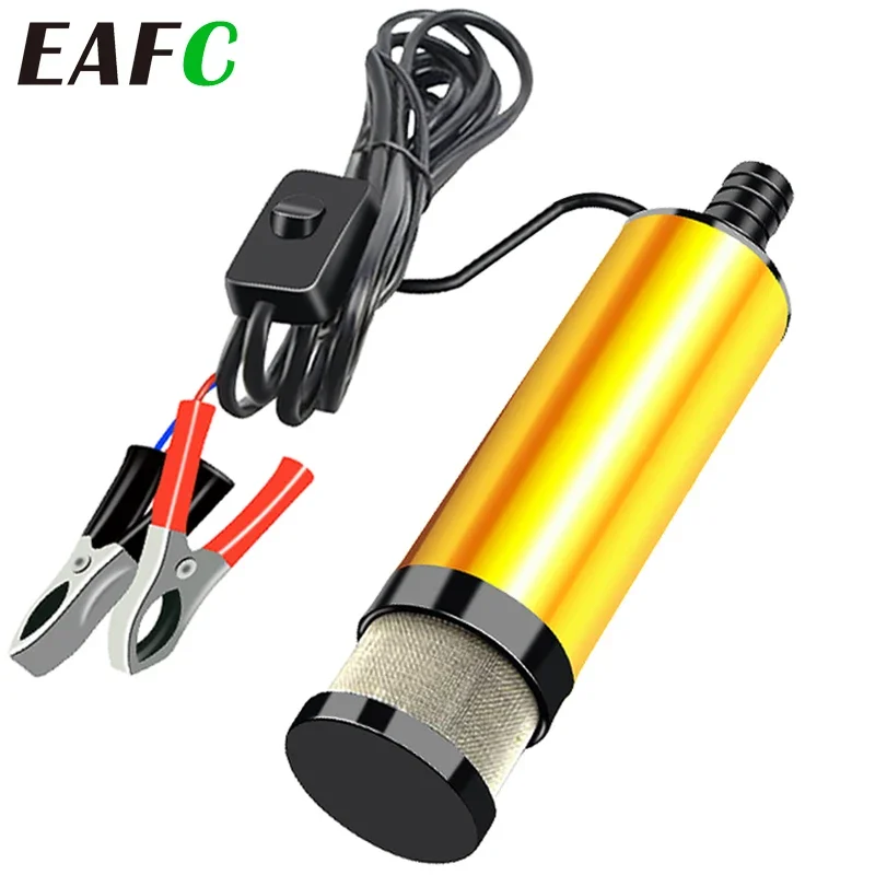 38mm 51mm Electric Oil Pump 12V 24V For Pumping Diesel Oil Water Submersible Aluminum Alloy Shell 12L/min Fuel Transfer Pump Oil Pump Oil Transfer Pump Submersible Electric Pump Electric Pump