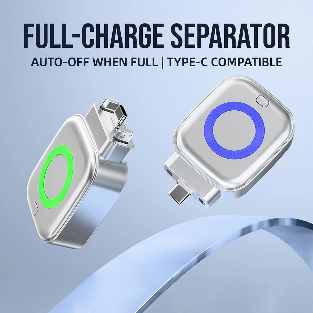 스마트 USB-C 고속 충전 컨버터 자동 전원 차단 기능, LED 링 표시등이 있는 풀 충전 분리기, 아이폰 17용 모바일 태블릿용