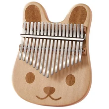 

Kalimba 17 Keys Solid Wood Mahogany Portable Thumb Piano Finger Piano Cartoons Cute Mbira Calimba Musical Instruments