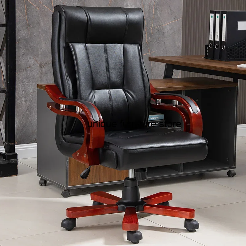 

Leather Comfy Office Chair Chaise Executive Desk Home Swivel Recliner Computer Chair Study Sillas De Oficina Luxury Furniture