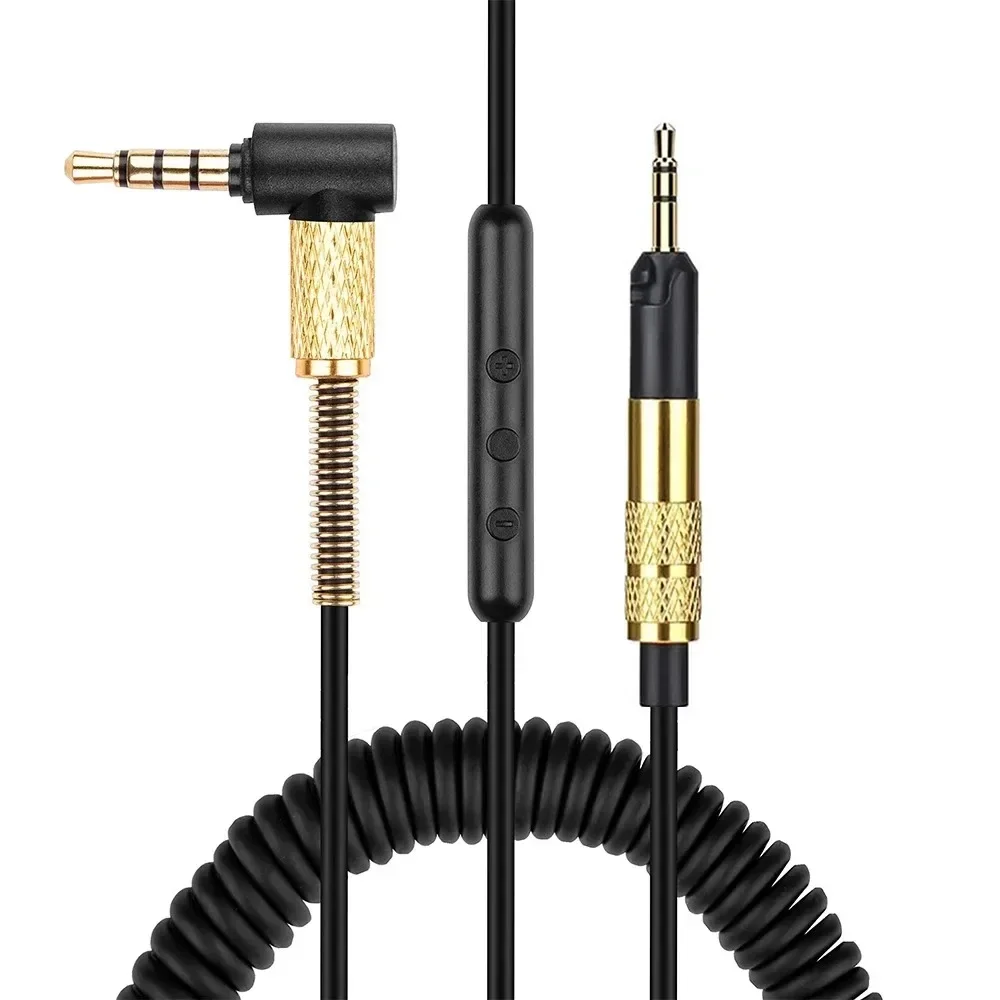

OFC сменный стерео аудио пружинный Удлинительный кабель для наушников Sennheiser HD 400 Pro 2,20 S 2,30 2.30i 2,30G