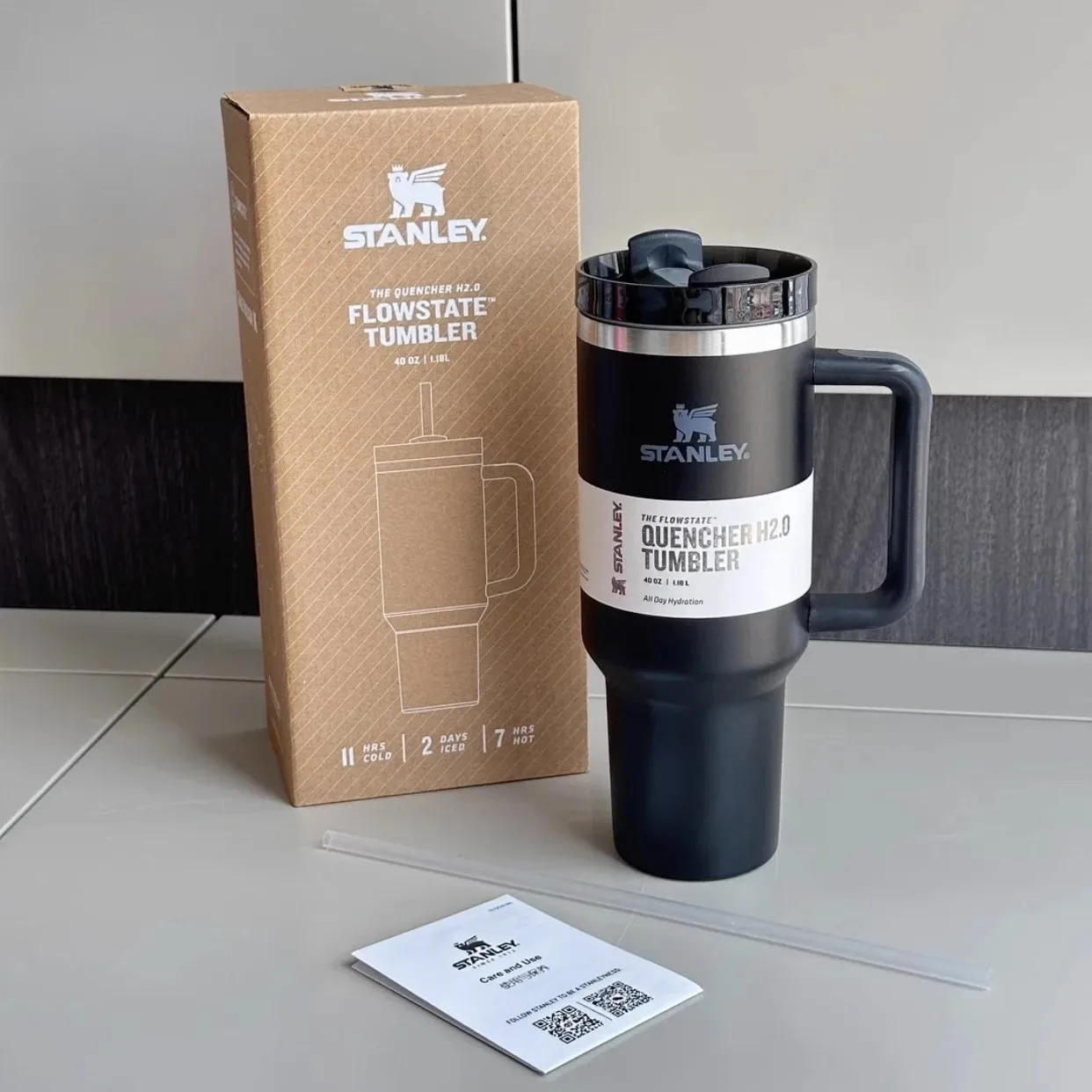 Stanley Quencher H2.0 FlowState Stainless Steel Vacuum Insulated Tumbler  with Lid and Straw for Wate…See more Stanley Quencher H2.0 FlowState